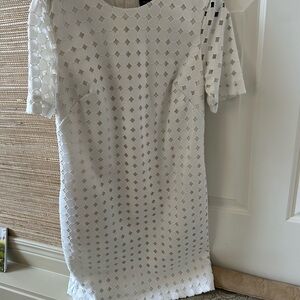 Banana Republic White Geometric Mini Dress